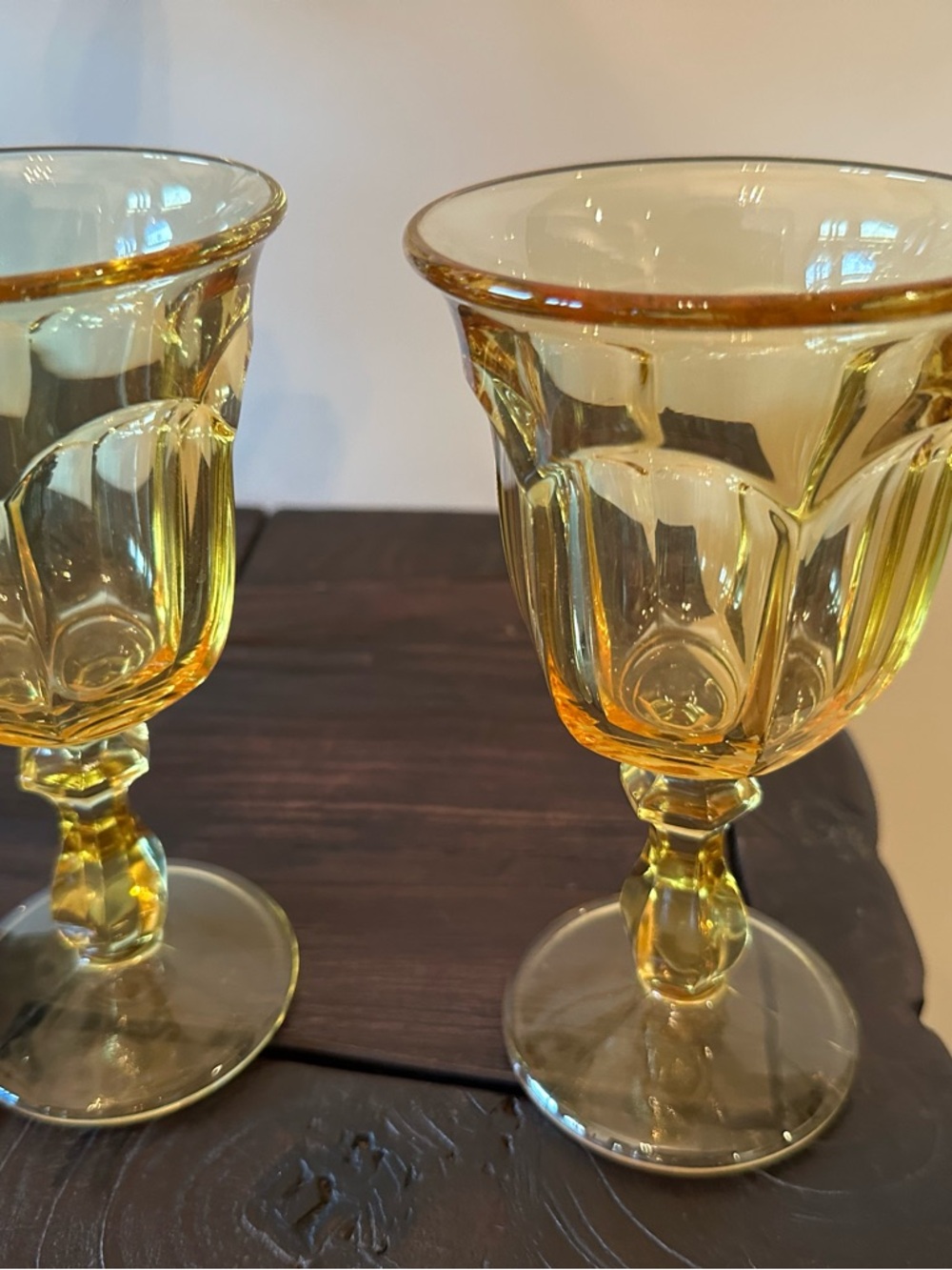 Vintage Wine Glasses Set of 2